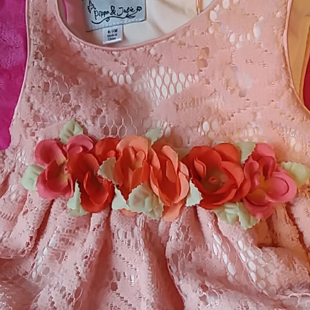 PIPPA & JULIE 6/9 MONTHS 2 PIECE DRESS SET NWT